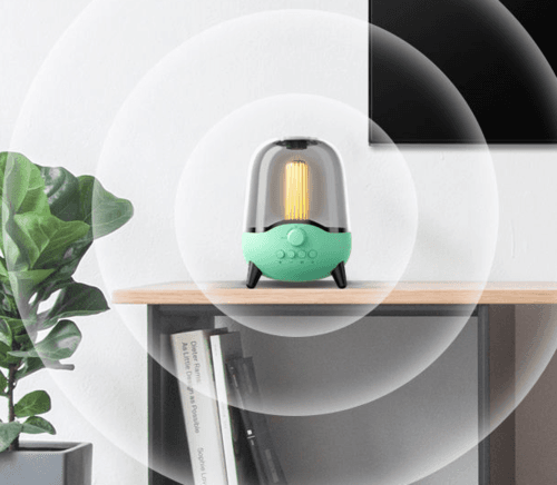 image-Portable Wireless Bluetooth Speaker Flickering Ambient Light