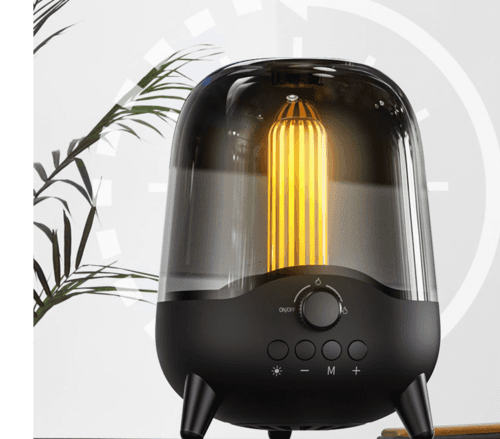 image-Portable Wireless Bluetooth Speaker Flickering Ambient Light