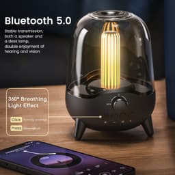 image-Portable Wireless Bluetooth Speaker Flickering Ambient Light
