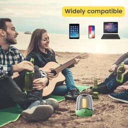image-Portable Wireless Bluetooth Speaker Flickering Ambient Light