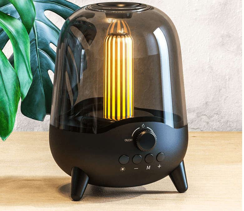 image-Portable Wireless Bluetooth Speaker Flickering Ambient Light