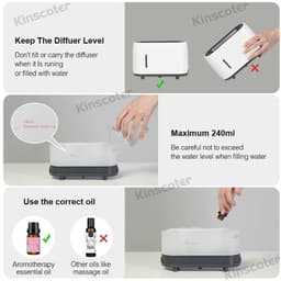 image-Simulated Flame Diffuser Humidifier 240ml Colorful Light Cool Mist