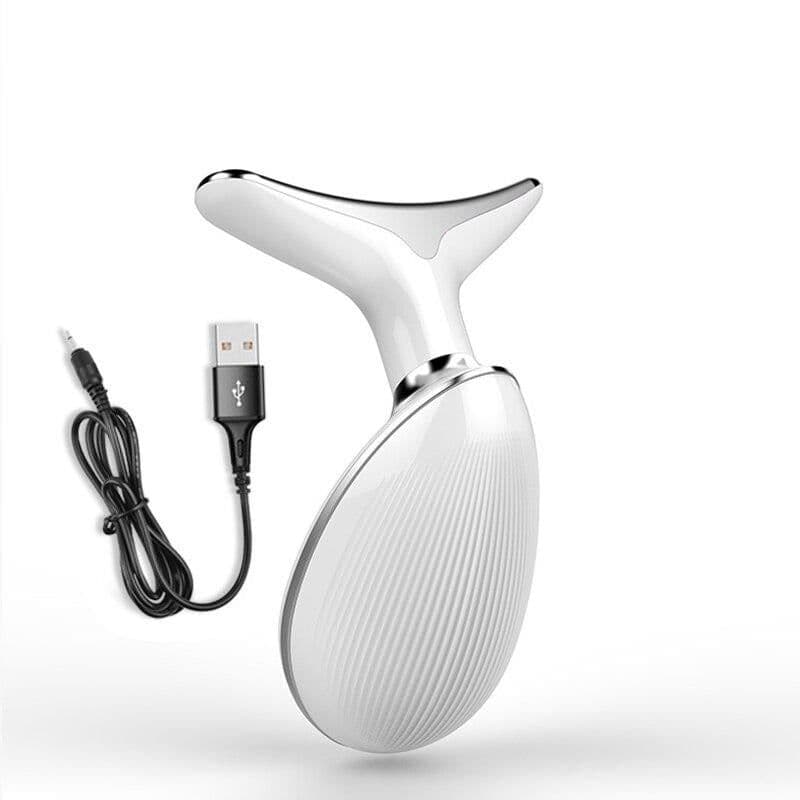 image-3 Colors Led Facial Neck Massager Photon Skin Tighten Slimming Reduce