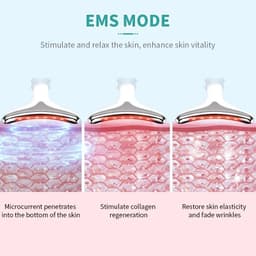 image-3 Colors Led Facial Neck Massager Photon Skin Tighten Slimming Reduce