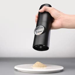 image-Rechargeable USB Electric Automatic Salt and Pepper Grinder Set