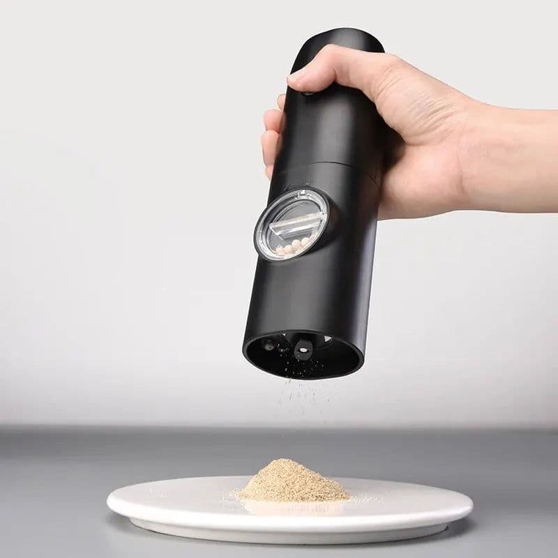 image-Rechargeable USB Electric Automatic Salt and Pepper Grinder Set