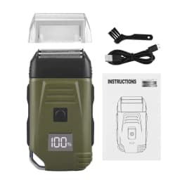 image-Men's Shaver Beard Hair Trimmer Electric Razor 2 Floating Shaver Head