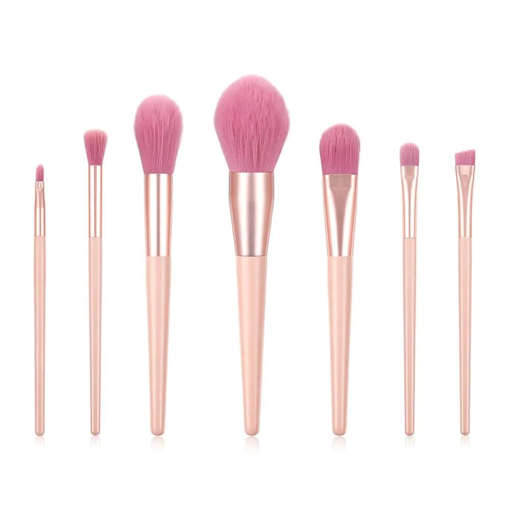 image-12pcs Nude Pink Makeup Brushes Kit Beauty Make Up Tool Loose Powder