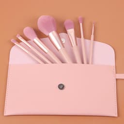 image-12pcs Nude Pink Makeup Brushes Kit Beauty Make Up Tool Loose Powder