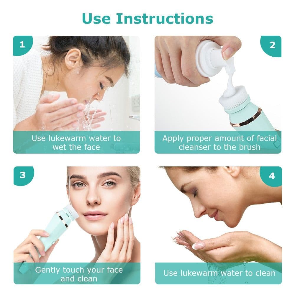 image-4 in 1 Electric Facial Cleanser Wash Face Cleaning Machine Skin Pore