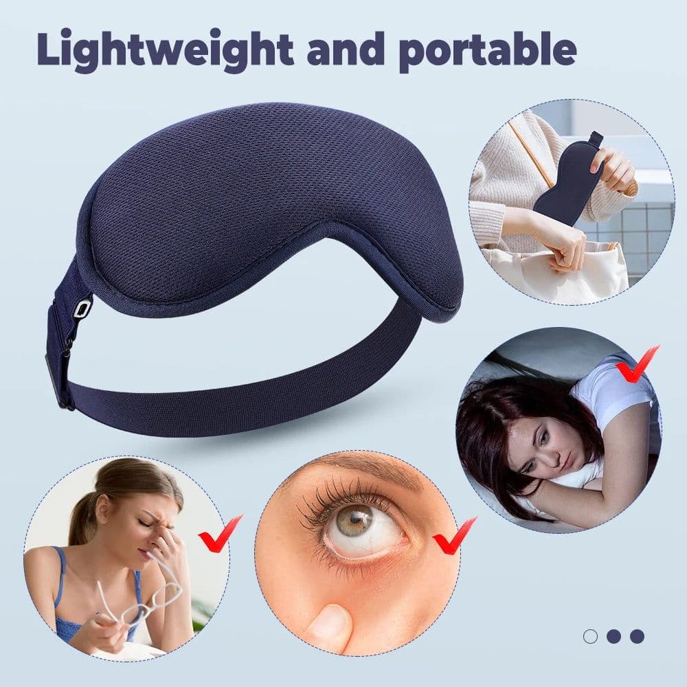 image-Electric 3D Eye Mask Hot Compress Massage Smart Timing Eye Massager