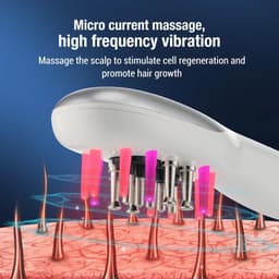 image-Household Electric RF Hair Growth Comb Oil Applicator Red Blue Head