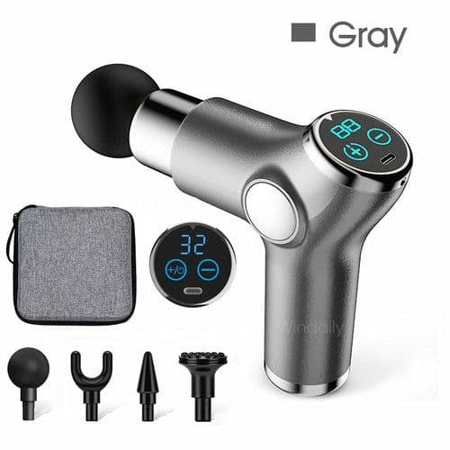 image-Mini LCD Massage Gun 32 Speed Touch Screen Deep Tissue