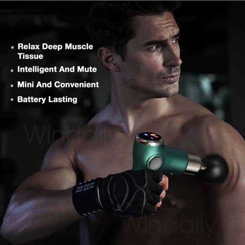 image-Mini LCD Massage Gun 32 Speed Touch Screen Deep Tissue