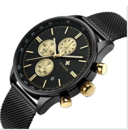 image-Multi-function Sports Mesh Belt Quartz Watch For Men