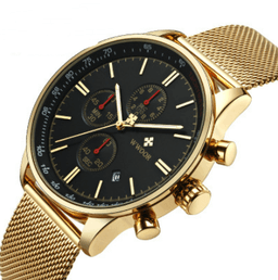 image-Multi-function Sports Mesh Belt Quartz Watch For Men