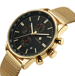 image-Multi-function Sports Mesh Belt Quartz Watch For Men