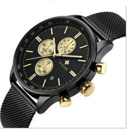 image-Multi-function Sports Mesh Belt Quartz Watch For Men