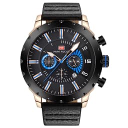 image-Luminous Waterproof Leather Quartz Watch For Men