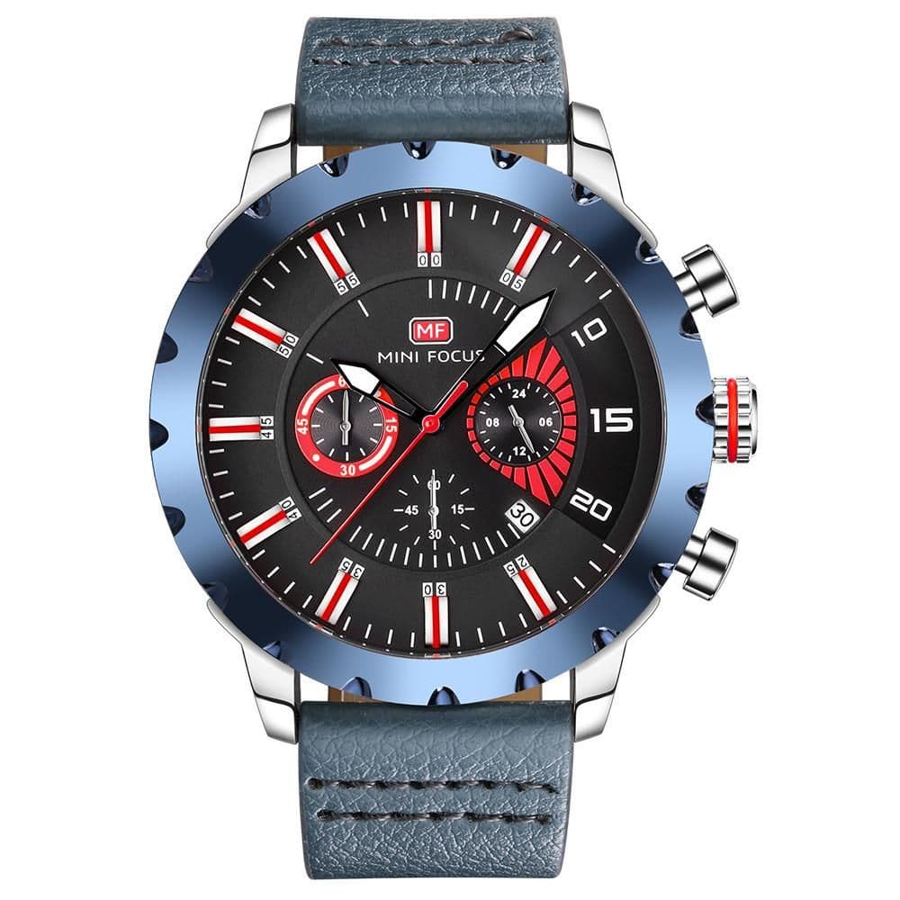 image-Luminous Waterproof Leather Quartz Watch For Men