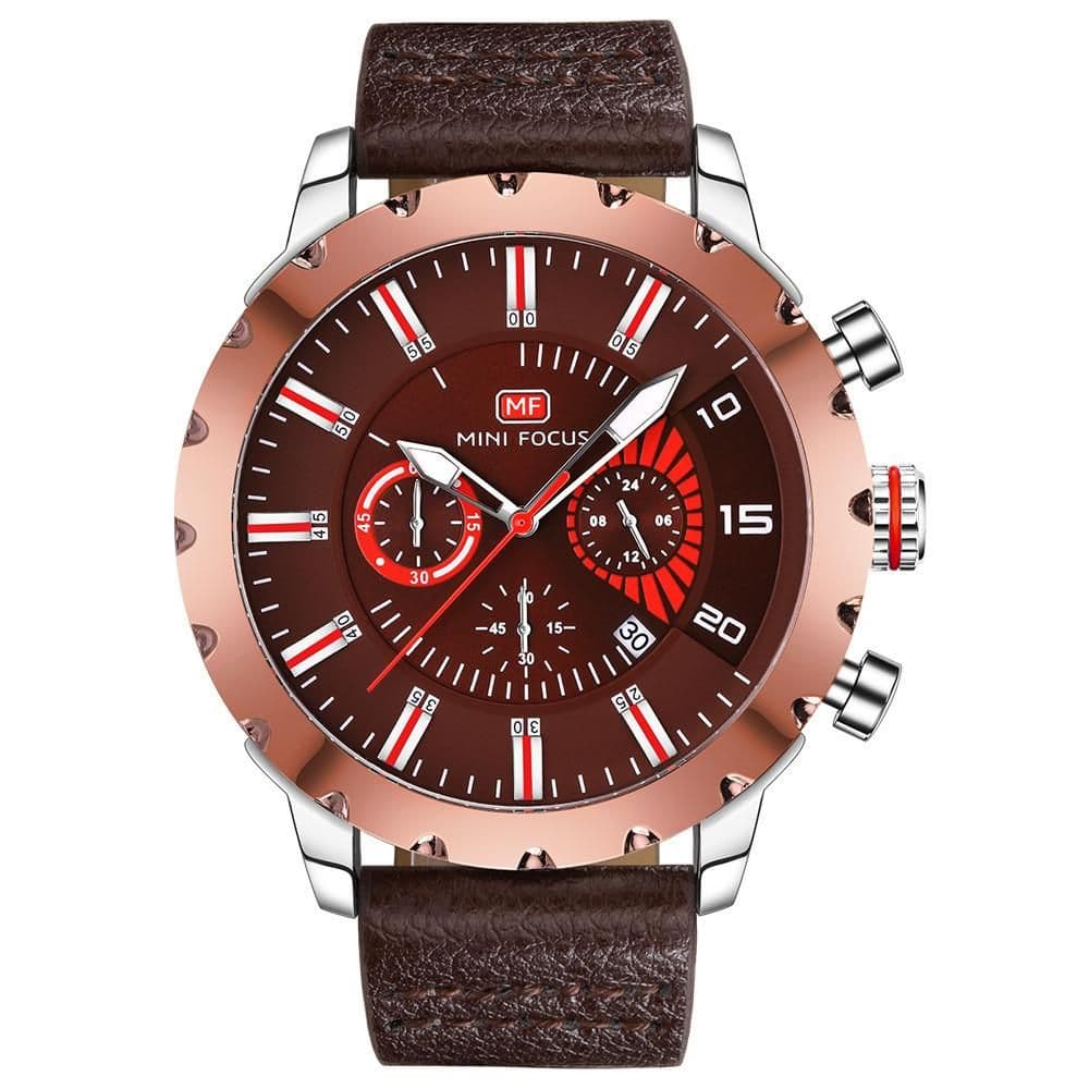 image-Luminous Waterproof Leather Quartz Watch For Men