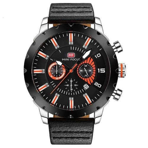 image-Luminous Waterproof Leather Quartz Watch For Men