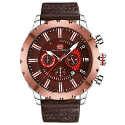 image-Luminous Waterproof Leather Quartz Watch For Men