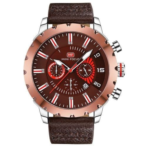 image-Luminous Waterproof Leather Quartz Watch For Men