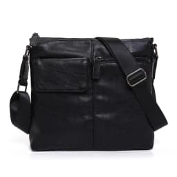 image-Fashion PU Crossbody Messenger Bag For Men