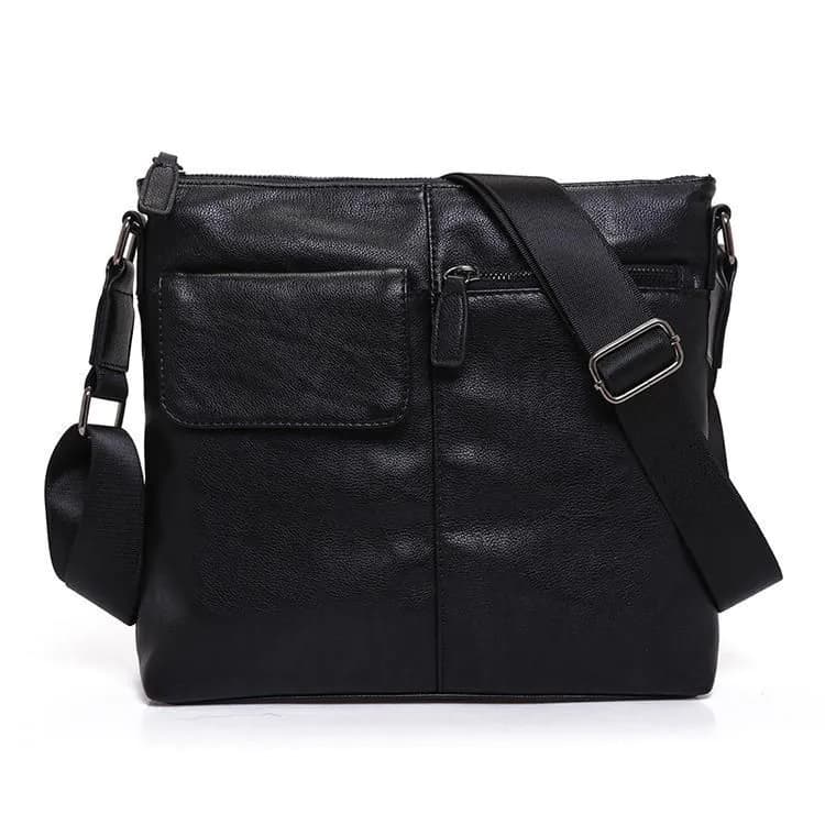 image-Fashion PU Crossbody Messenger Bag For Men