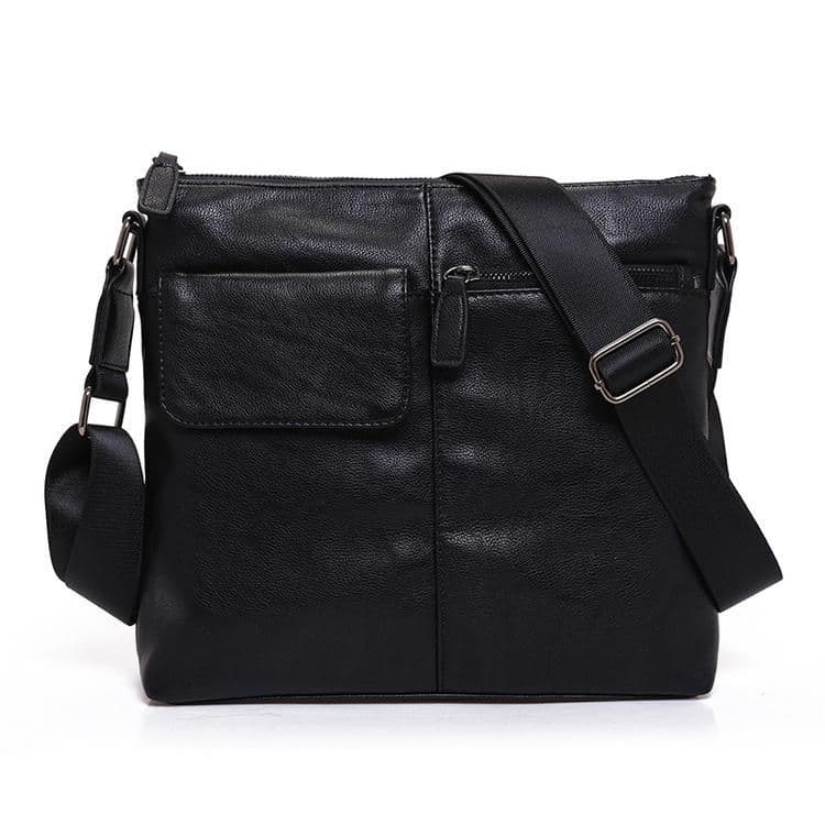 image-Fashion PU Crossbody Messenger Bag For Men
