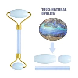 image-Nature Jade Facial Massage Roller Jade Gouache Stone Face Lifting Tool