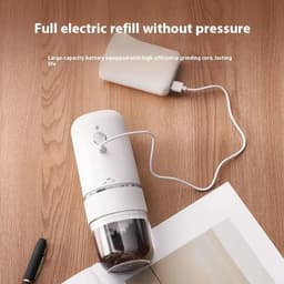 image-Portable Electric Coffee Grinder Adjustable Grinding Thickness Ceramic