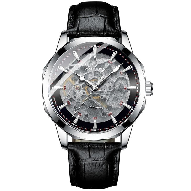 image-Men's Casual Automatic Hollow Mechanical Watch