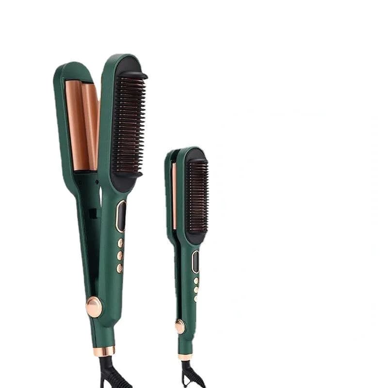 image-Professional 2 in1 Hair Straightener Brush Hair Styling Tools