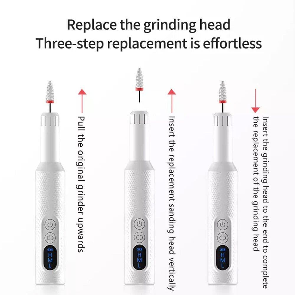 image-Electric Nail Drill Machine with Charging Base Electric Nail Sander