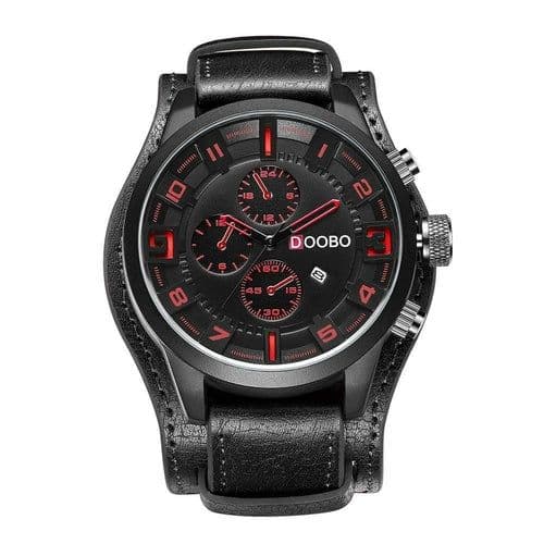 image-Fashion Calendar Waterproof Belt Watch For Men