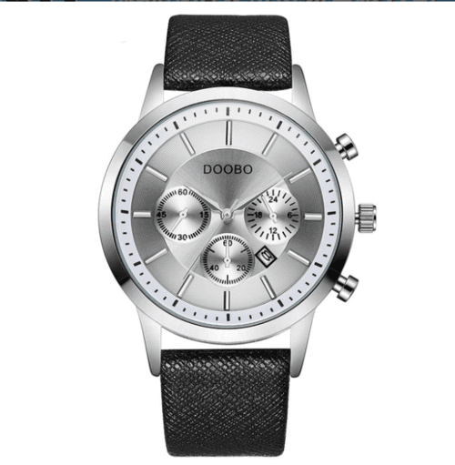 image-Fashion Calendar Waterproof Belt Watch For Men