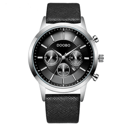 image-Fashion Calendar Waterproof Belt Watch For Men