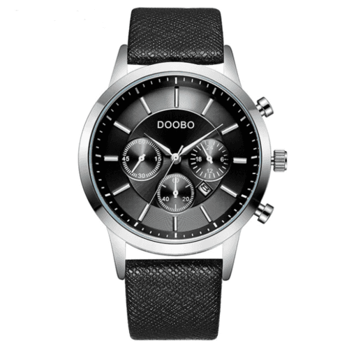 image-Fashion Calendar Waterproof Belt Watch For Men