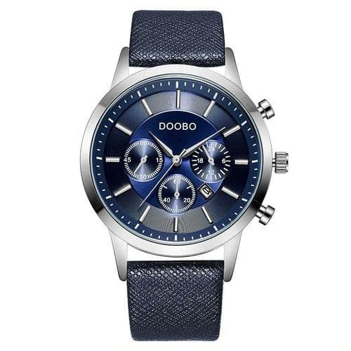 image-Fashion Calendar Waterproof Belt Watch For Men