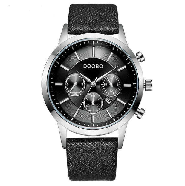 image-Fashion Calendar Waterproof Belt Watch For Men