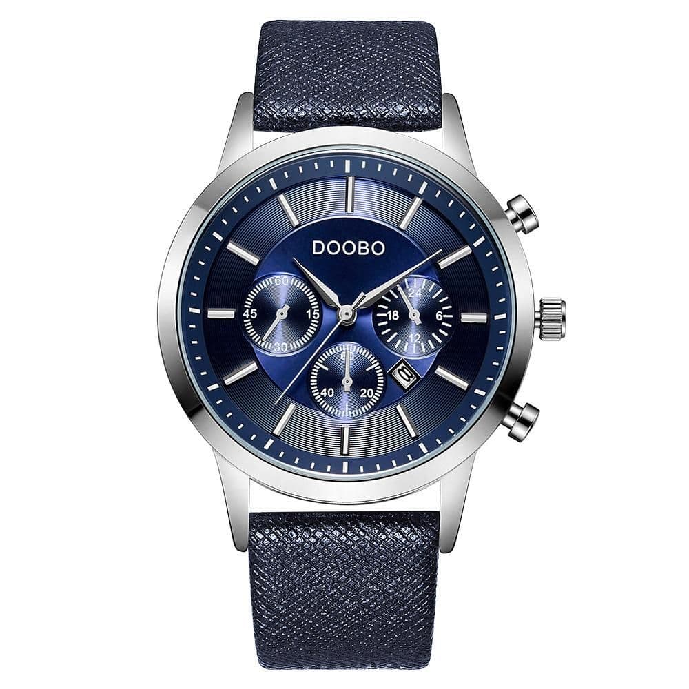 image-Fashion Calendar Waterproof Belt Watch For Men