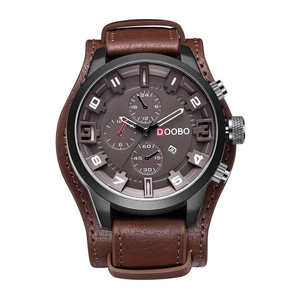 image-Fashion Calendar Waterproof Belt Watch For Men