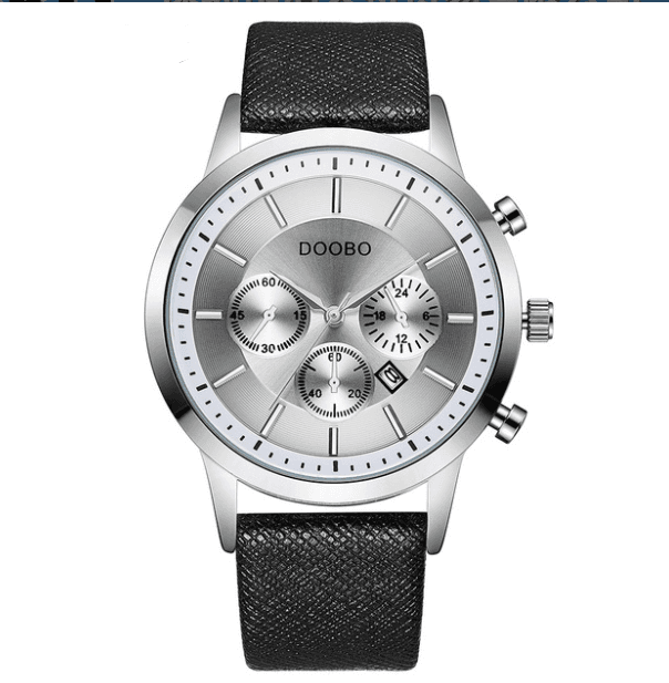 image-Fashion Calendar Waterproof Belt Watch For Men