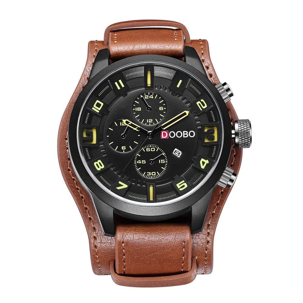 image-Fashion Calendar Waterproof Belt Watch For Men