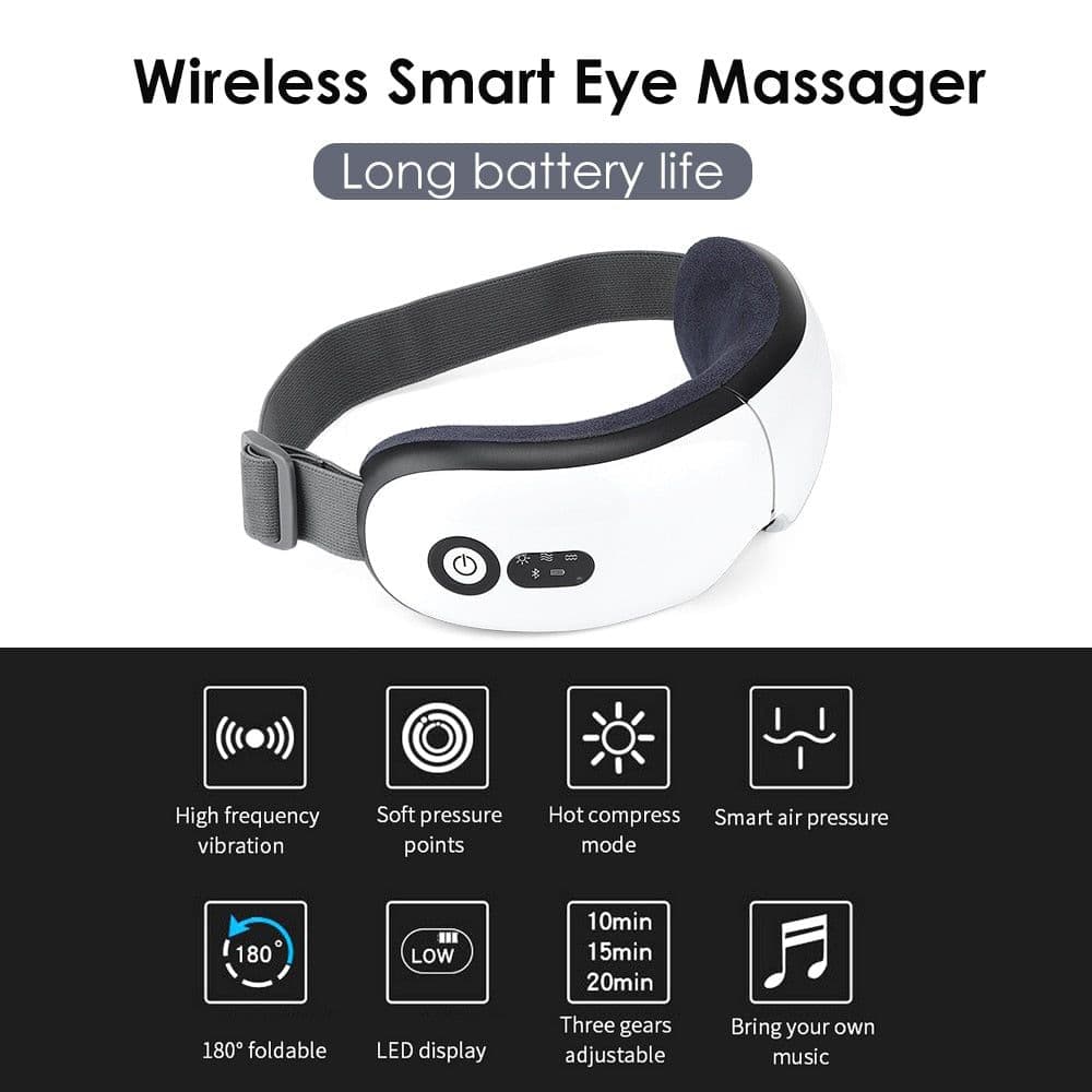 image-Smart Eye Massager 4D Air Pressotherapy Stress Relief Eye Care