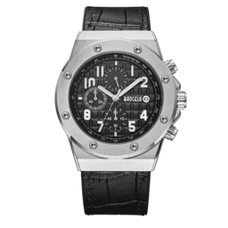 image-Street Fashion Men's Quartz Watch With Leather Strap