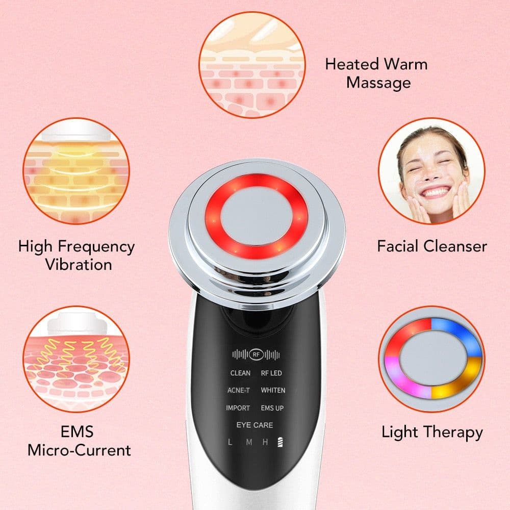 image-7 in 1 EMS Facial Lifting Device Radio Frequency LED Photon Skin