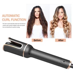 image-Black Automatic Spiral Electric Curling Iron Negative Ion